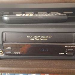 JVC VCR + Tape Rewinder 