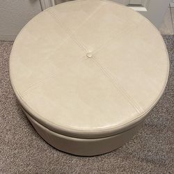 Round Storage Ottoman