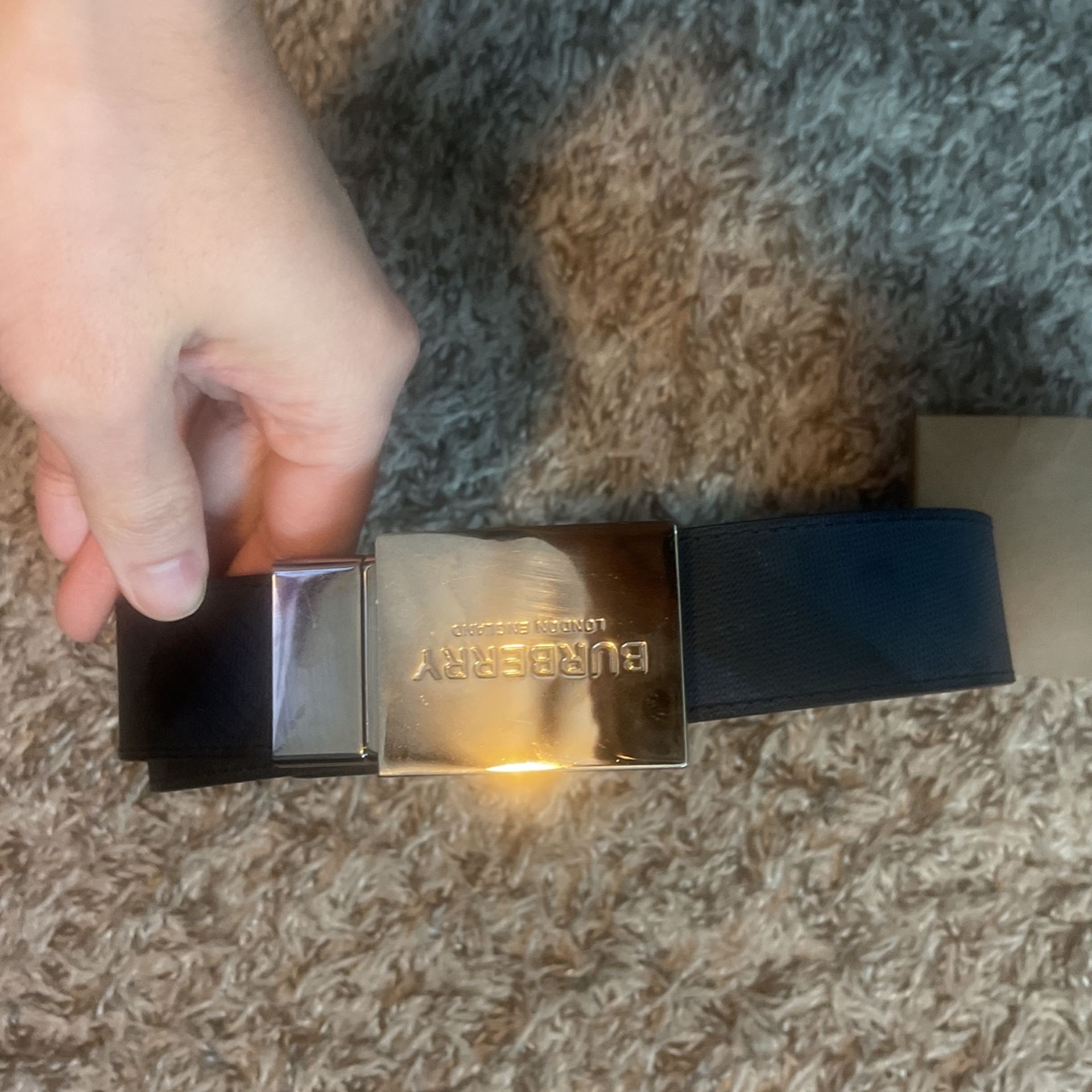 Brand New Burberry Leather Belt Men 