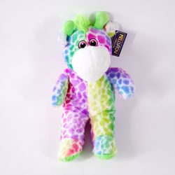 Kellytoy Neon Rainbow Giraffe Plush 16" Doll Toy Stuffed Animal Tie Dye Plushie