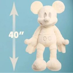 Mickey Mouse, Disney Monochromatic Jumbo Plush 40" Collectible Toy,GIFT, Cream