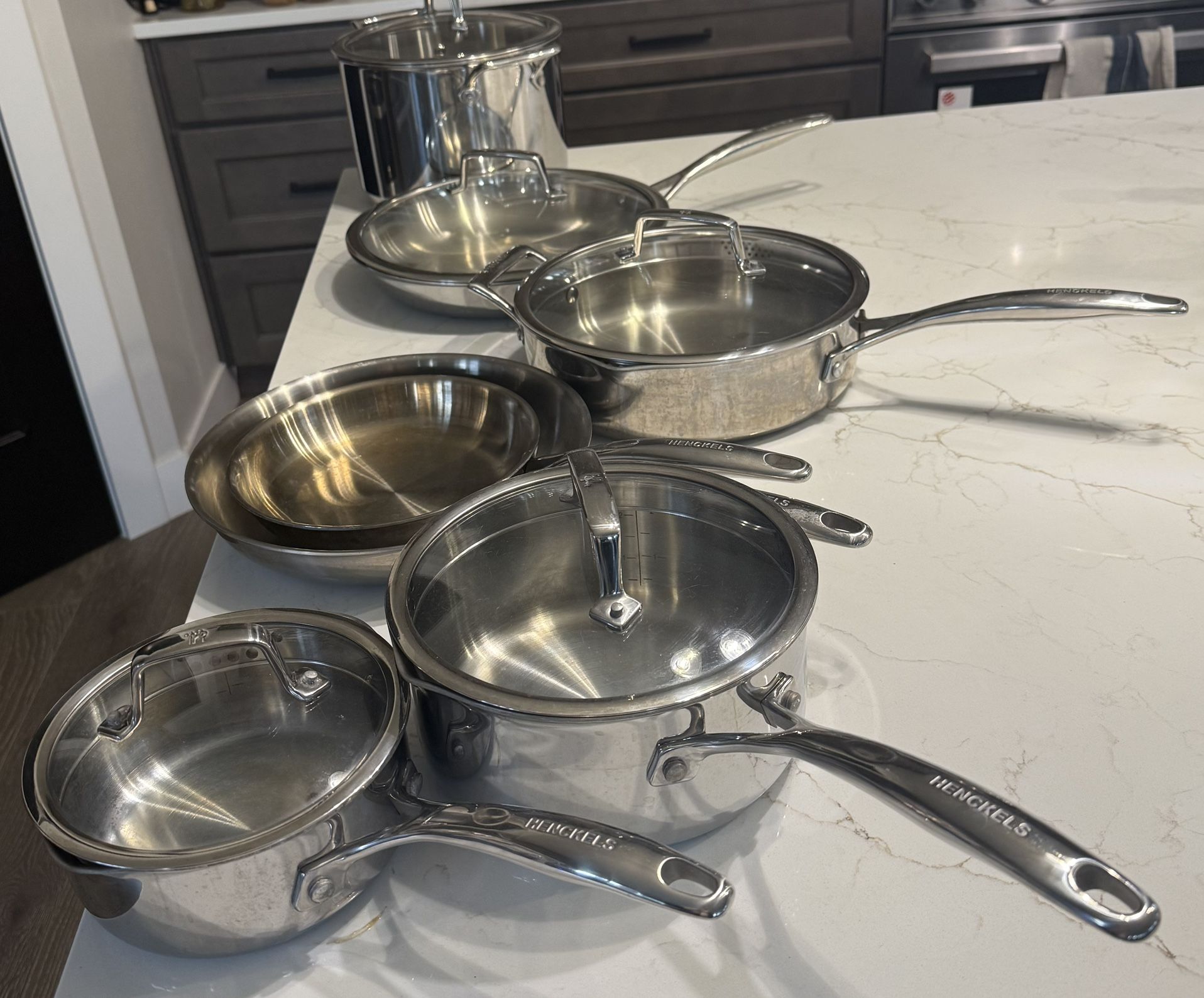 12 Piece Henckels Stainless Steel Pots And Pans Set