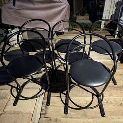 Black Bar Stools In Very Good Condition 