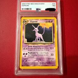 Pokemon TCG Neo Discovery Espeon PSA7