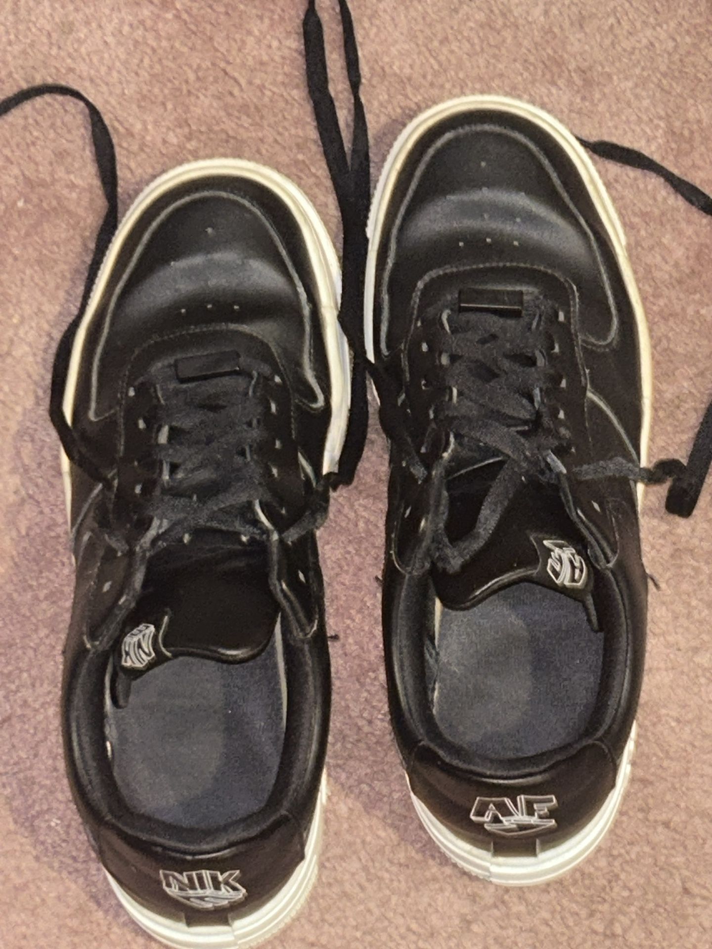 Nike Black Air Force Ones