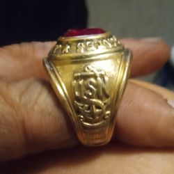 10k Vintage Navy Ring 