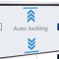 ZENY™ 80'' 16:9 HD Projection Screen Foldable Anti-Crease Portable Projector Movie Screen Manual Pull Down for Home Theater Presentation Education Out