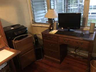 Garage and moving sale office furniture and big storage and desk cabinet, file cabinets desks and drawing table top. To be offered at my upcoming sal
