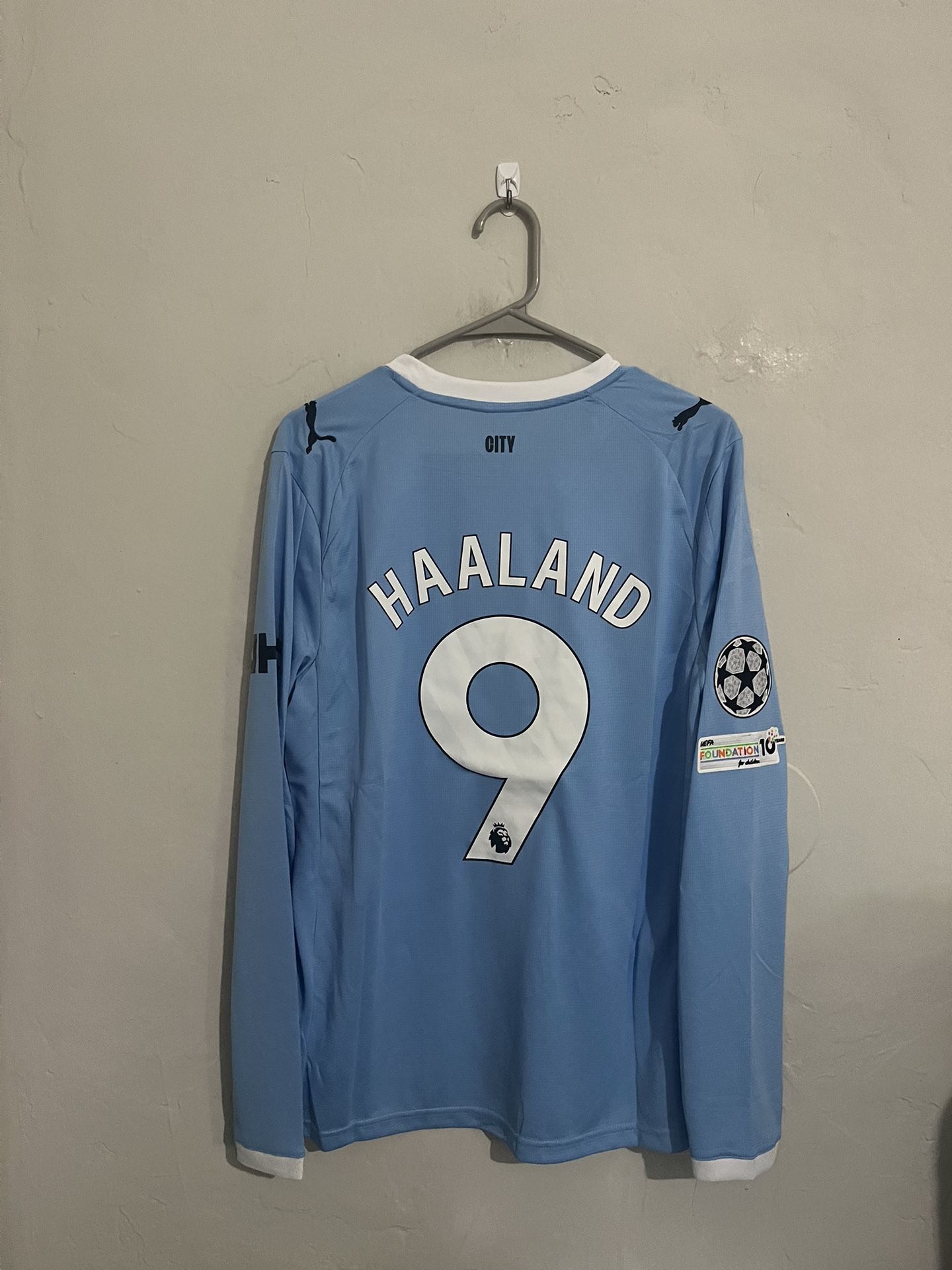 Manchester City 2025-26 Home Haaland Jersey (Medium Large XL 2X)