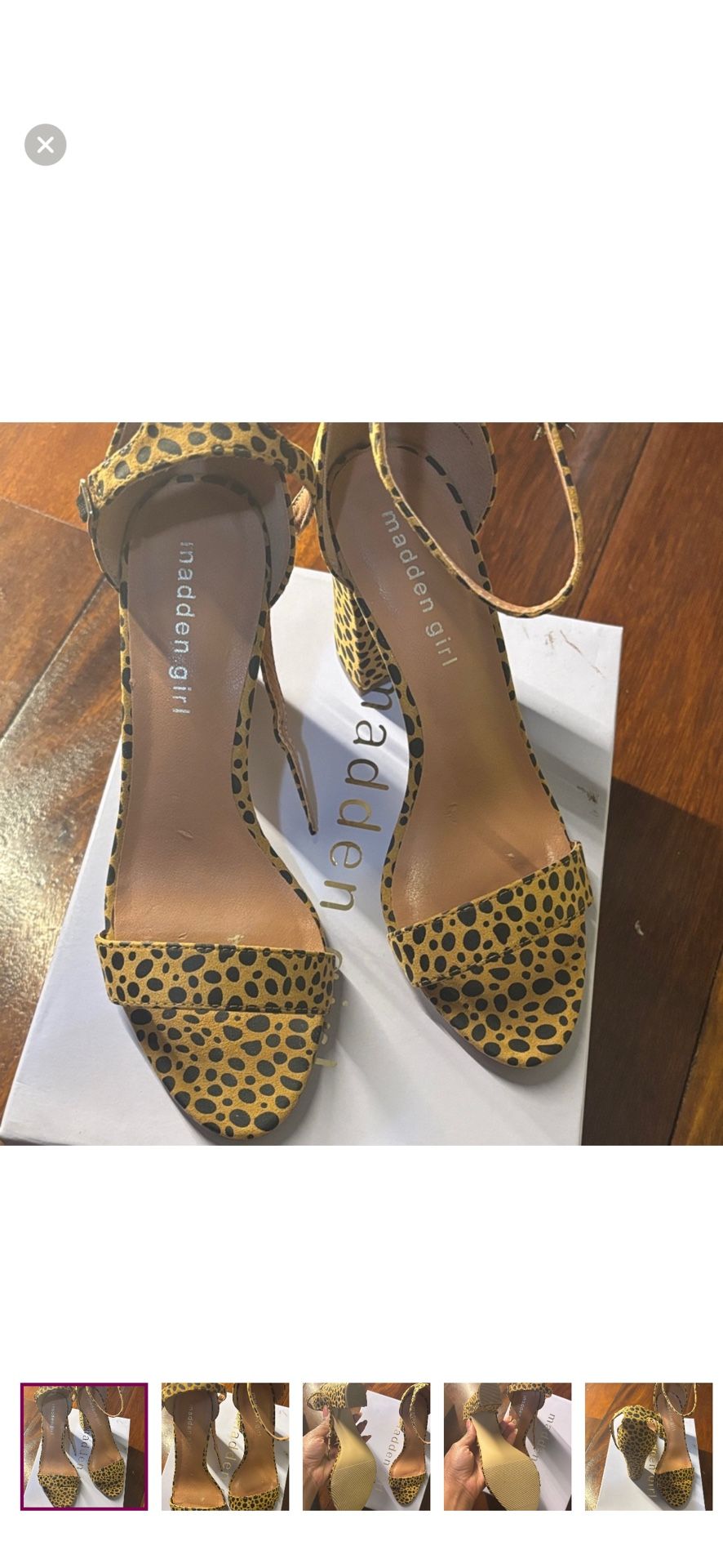 Madden Girl Yellow and Black Polka Dot Heels