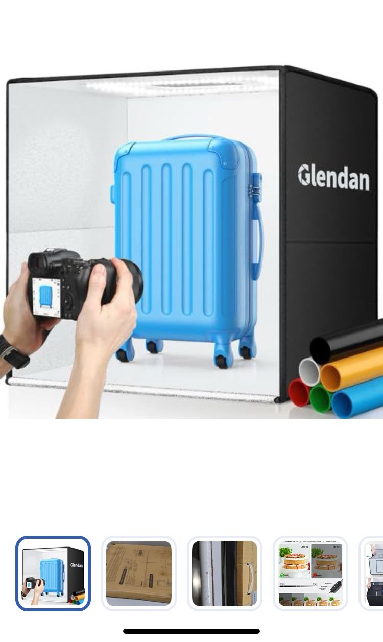 📸 For Sale: Glendan 24”x24” Light Box Photography Kit – Professional Portable Photo Booth