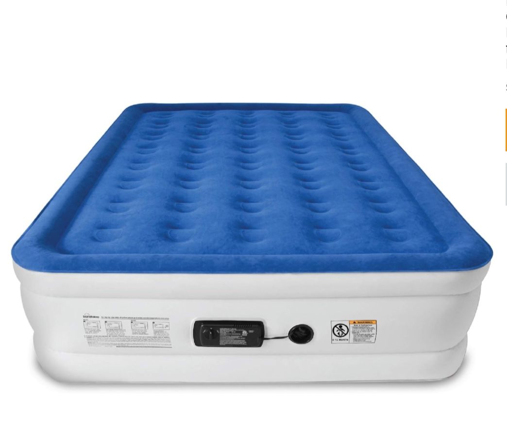 SoundAsleep Dream Series Luxury Air Mattress with ComfortCoil Technology & Built-in High Capacity Pump,