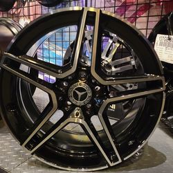 4 New Mercedez Benz Rims size 18x8 5x112 black machine $ 1050