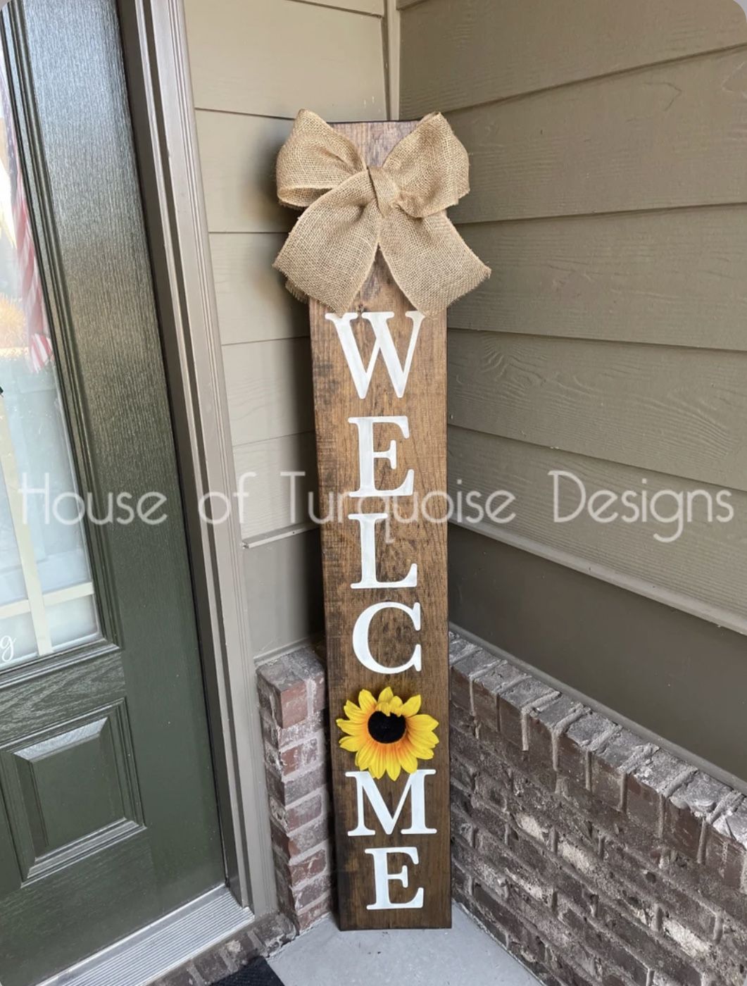 Double Sided Sunflower Sign 