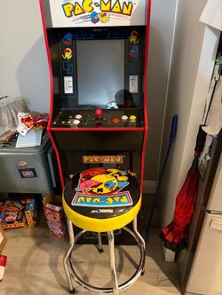 Arcade1up PacMan Arcade Machine. With Stool