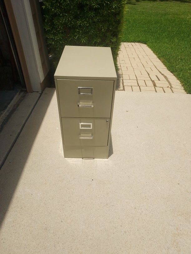 Two drawer file cabinet