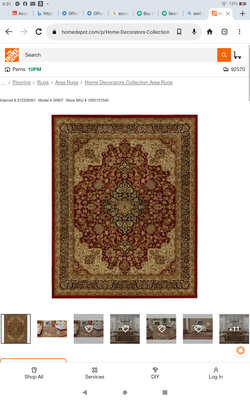 Silk Road Red 8 ft. x 10 ft. Medallion Area Rug