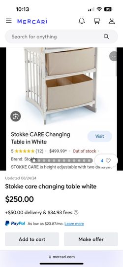 STOKKE Changing Table/ Converts Into A Desk