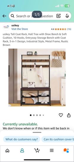 Usikey Tall Coat & Shoe Rack - Like New!