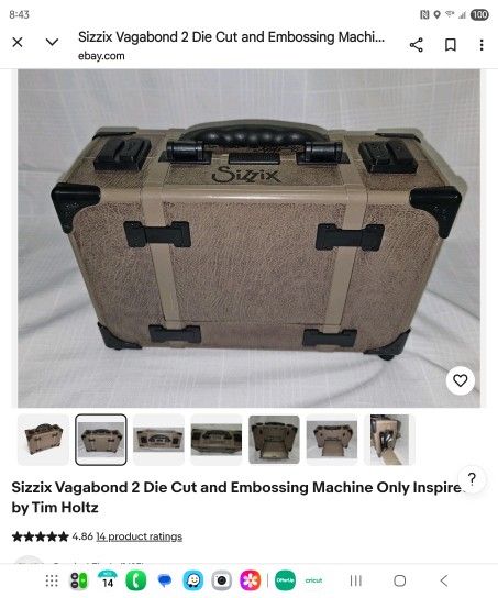 Sizzix Tim Holtz Vagabond Die Cutting Machine with Power Cord for