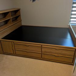 Full Size Bed Frame Storage And Headboard 