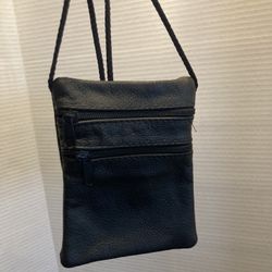 Black Genuine leather crossbody purse