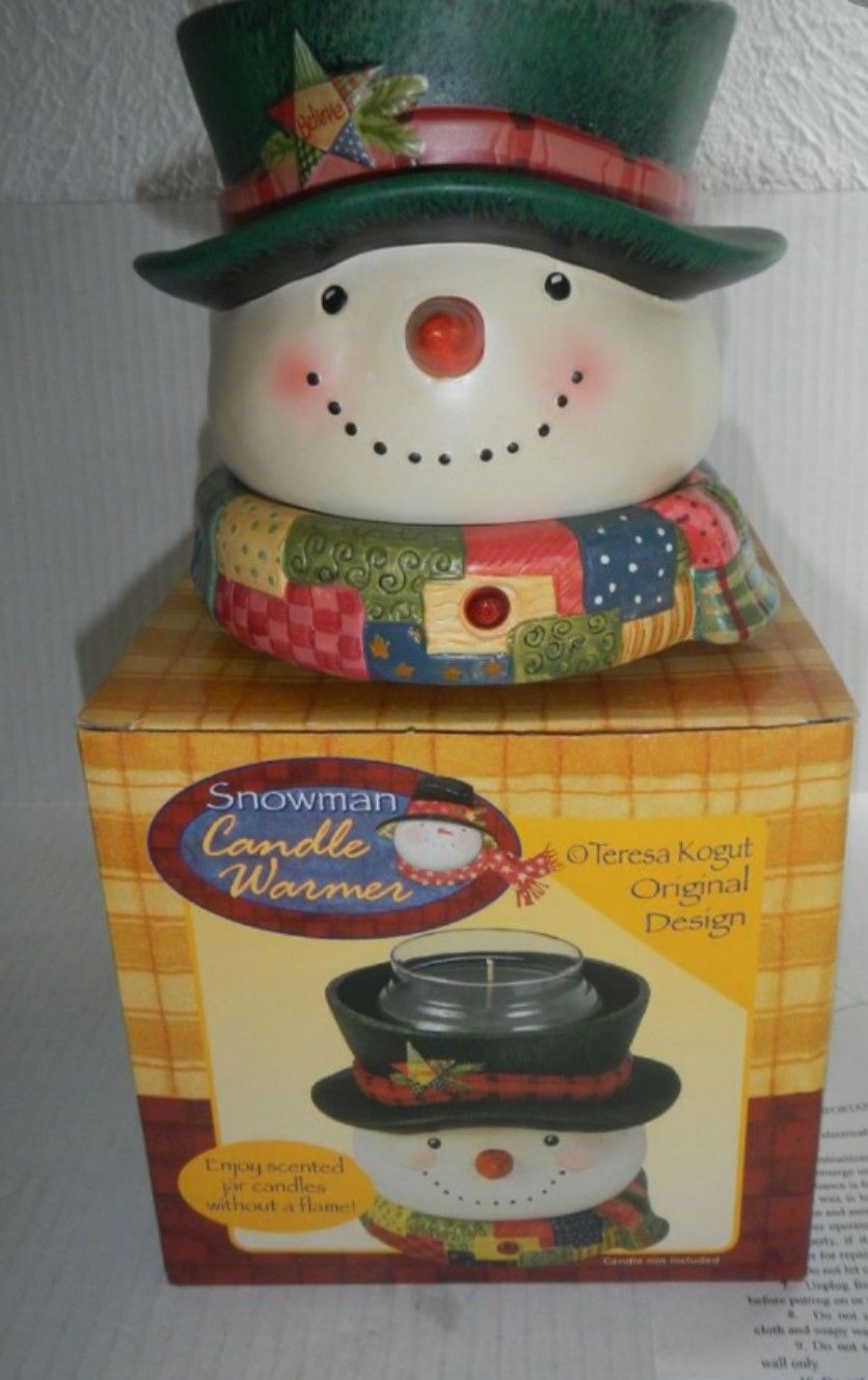 Snowman Candle Warmer by Teresa Kogut Original Design