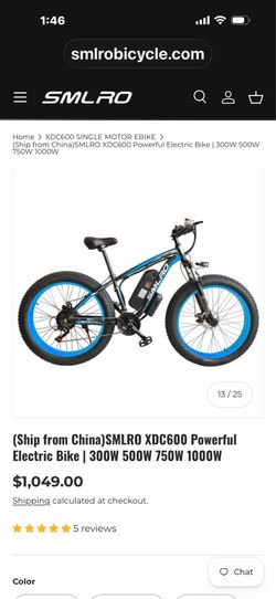 SMLRO XDC600 Electric Bike big wheel bike