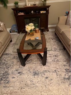 Glass coffee table