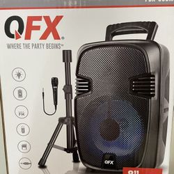 QFX.8” Bluetooth Recargable Speaker with Microphone and Stand 🎶🎤🎶🎶  