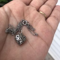 Beautiful Sterling Silver Heart Necklace