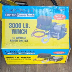 3000 LB. Winch. Wireless remote.  New in Box. 12V Harbor Freight.