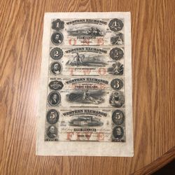 1857 Bishop Hill Colony, Illinois Uncut Sheet 