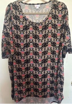 Women’s Top Size XL Fourth Of July USA Flag Eagle Patriotic Shirt