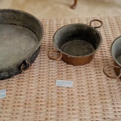 Hand made Antique Copper Pans - individualy $45 Each - Holmdel NJ 

