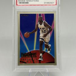1993 Fleer Shaquille O’Neal Rookie Sensations PSA 9 #18 Orlando Magic