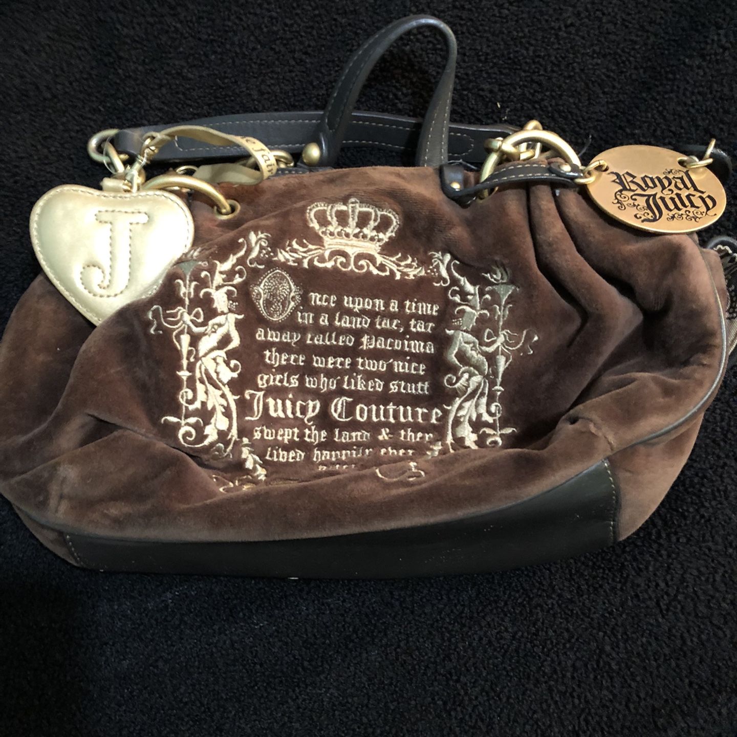 Brown and gold velvet juicy couture purse for Sale in Los Angeles 