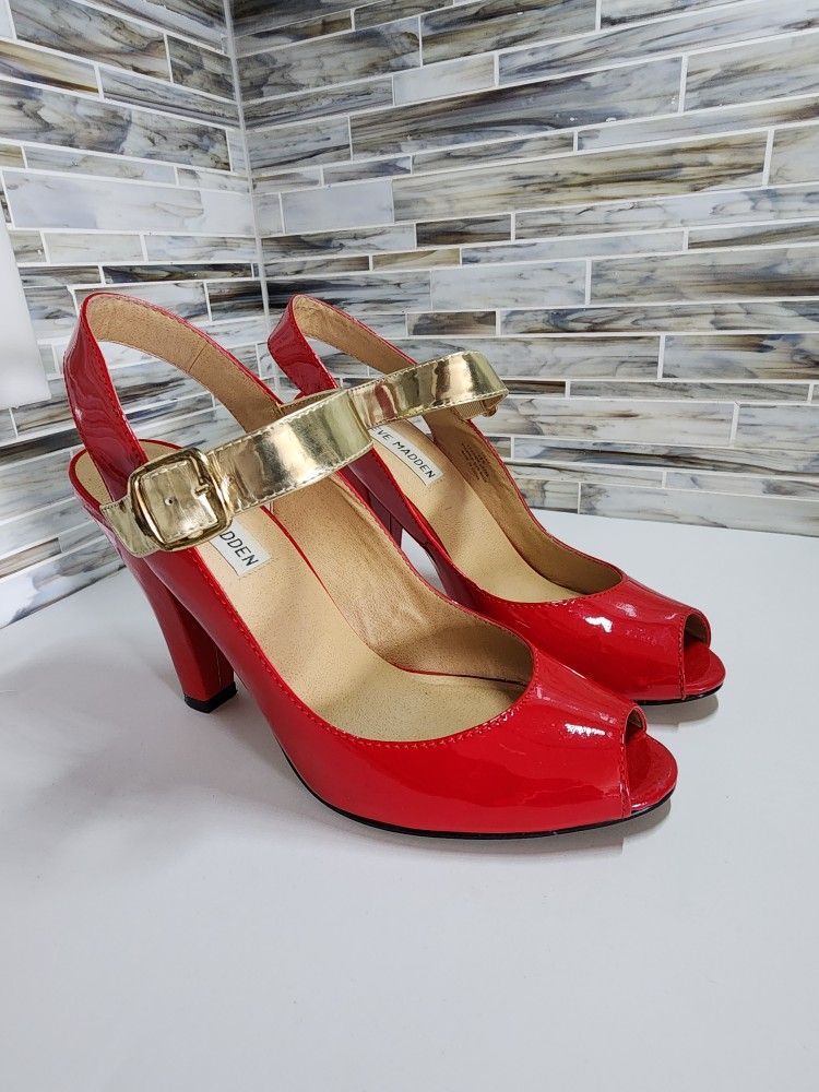 Steve Madden Patent Leather Red Heels