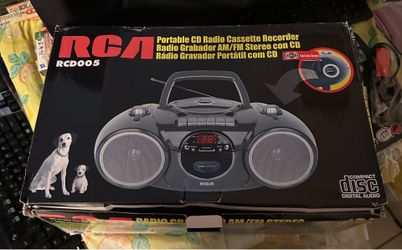 New Vintage RCA Portable Radio/CD/Cassette Tape Player&Recorder Open Box