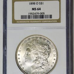 1898-O Morgan Silver Dollar NGC Mint State 64