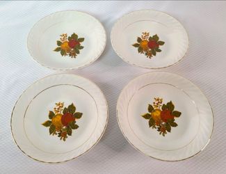 5 Vintage English Harvest Fruit Bowls by Tunstall England