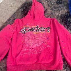 Pink Spider Hoodie Size Large 