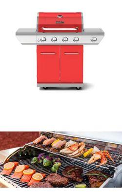 Nexgrill Red 4-Burner Gas Grill