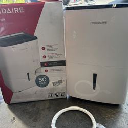New Frigidaire Dehumidifier 50 Pint With Built In Pump. Tested. Must Pickup
