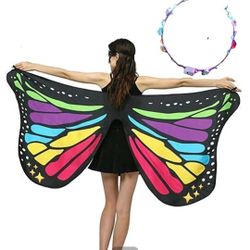 Butterfly Halloween costume with light up head band