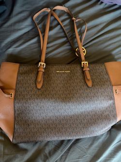 Michael Kors Brown Signature Logo Tote