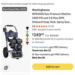 🔥 Brand New Westinghouse WPX3400 Pressure Washer – Unbeatable Deal, Cash Only 🔥