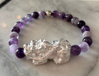 New Amethyst and Sterling Silver Brazalete. Available in Coral Gables. Cash please.