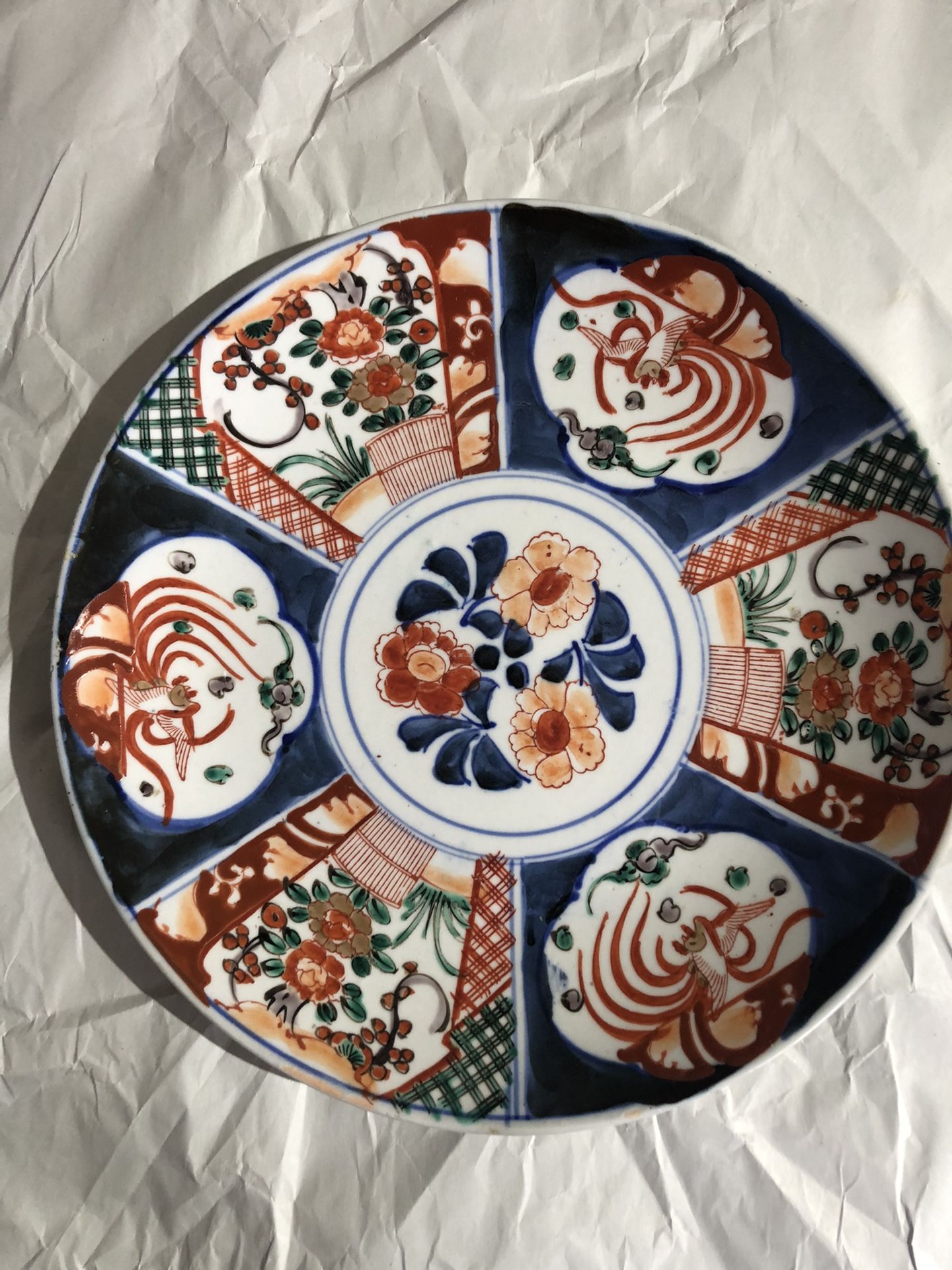Japanese Late 19 Early 20 Century Imari Plate 12in 1/4