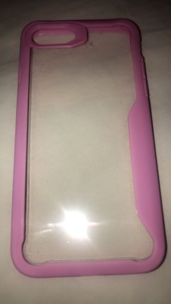Clear transparent pink iPhone case for 6/7